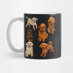 puppy, puppies, lots of puppies! cute cavalier king charles spaniel, Labrador and cavapoochon Mug